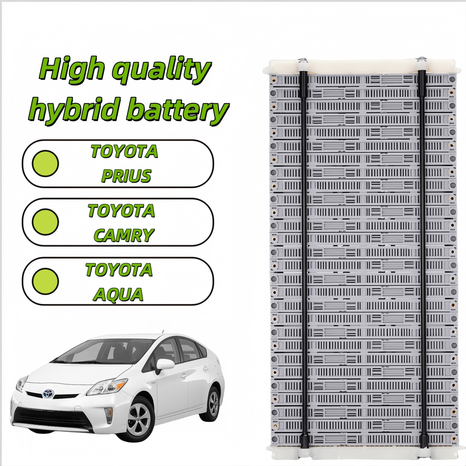 Lithium-ion replacement for Toyota Camry Hybrid 2017-2024 Lithium-ion Hybrid Battery NiMH hybrid battery, OE#G9270-30100, 259.0V. Drop-in upgrade over factory NiMH pack with higher energy density and longer cycle life. 12-mo warranty. Wholesale pricing from LIANLI.